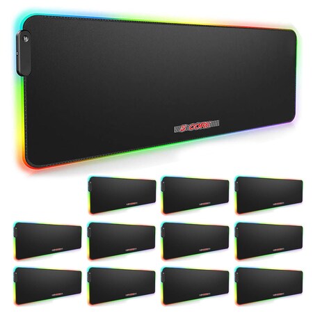 5 Core Large RGB Mouse Pad 12 Pieces/ 31.5x11.8 Size/ Best Mouse Pad with 12 Eye Catchy Lighting Modes KBP 800 RGB 12PCS